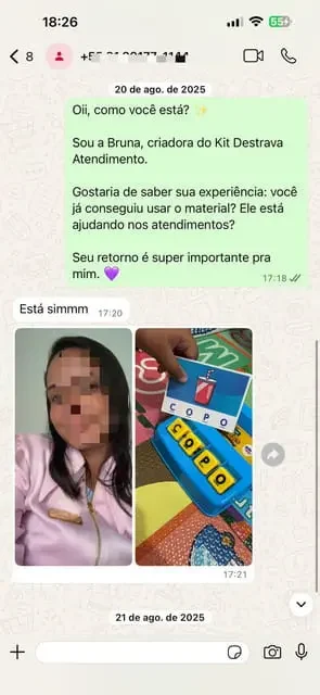 Print de mensagem de cliente